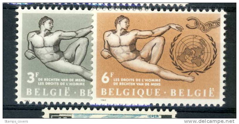 BELGIUM MNH** COB 1231/32 DROITS HOMME - Neufs