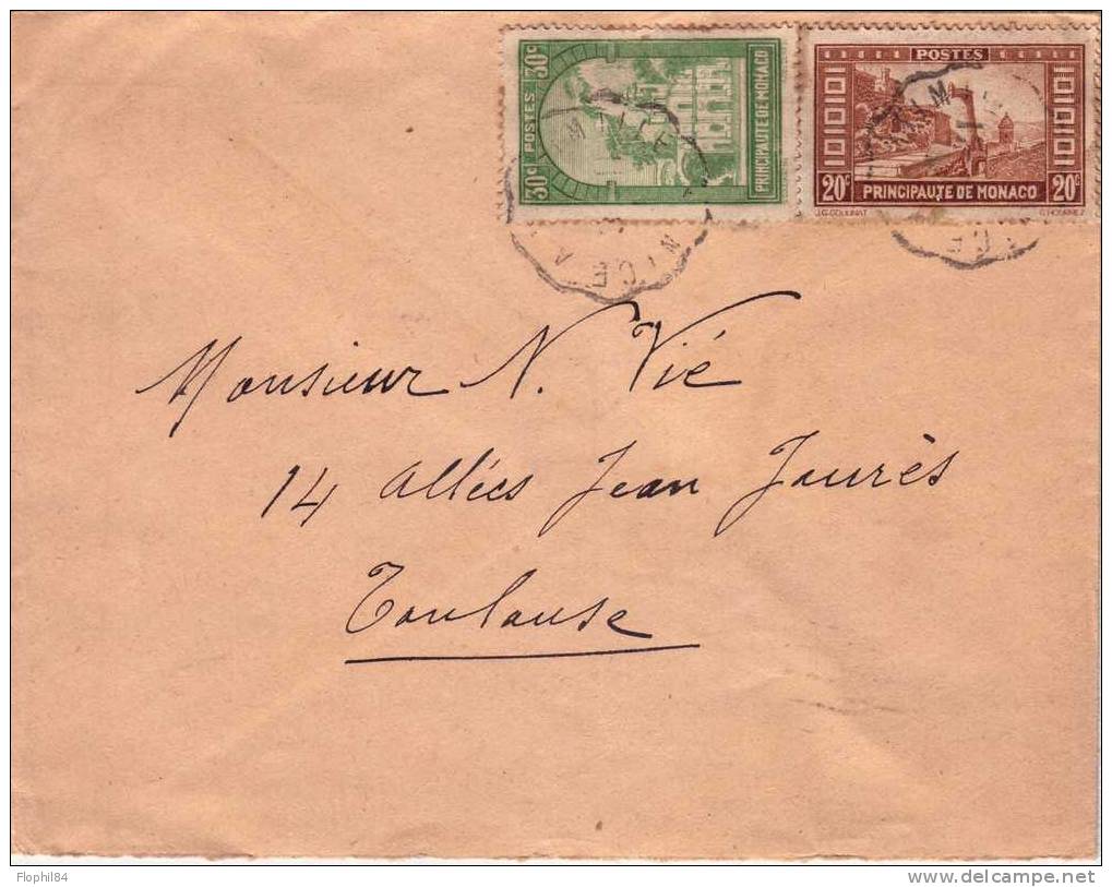 CONVOYEUR-NICE A VINTIMILLE SUR TIMBRE DE MONACO-FAIBLE - Postmarks