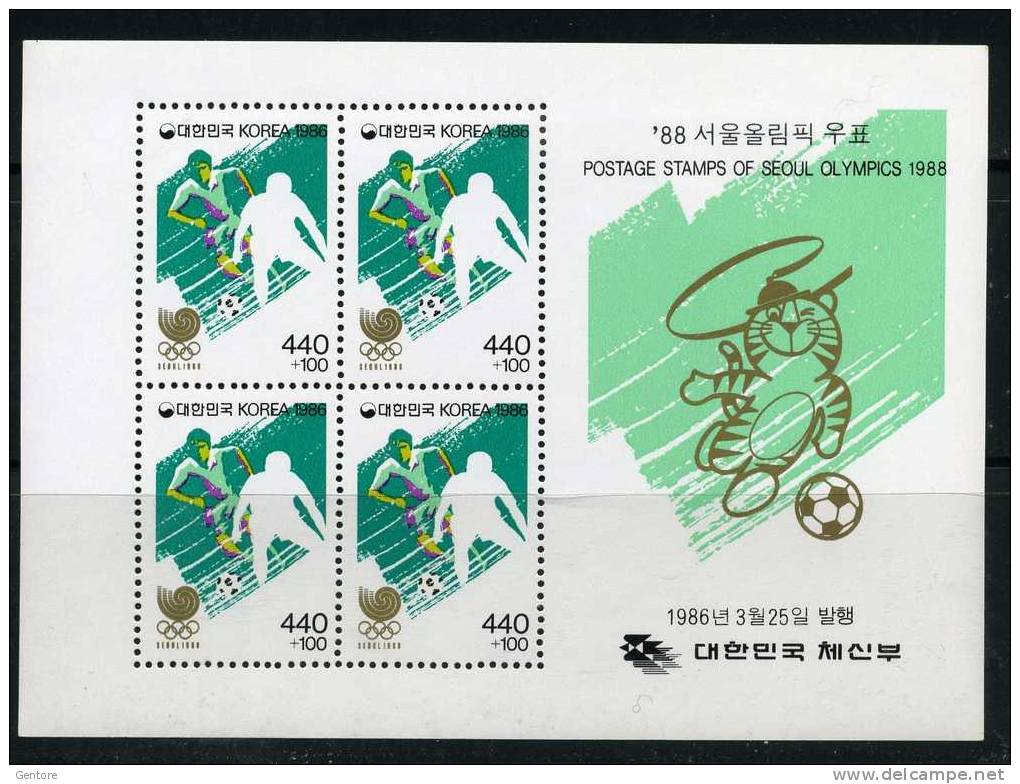 1986 SOUTH KOREA Olympic Games  Miniature Sheet Yvert Cat N° 381/84  Absolutely Perfect MNH ** - Zomer 1988: Seoel