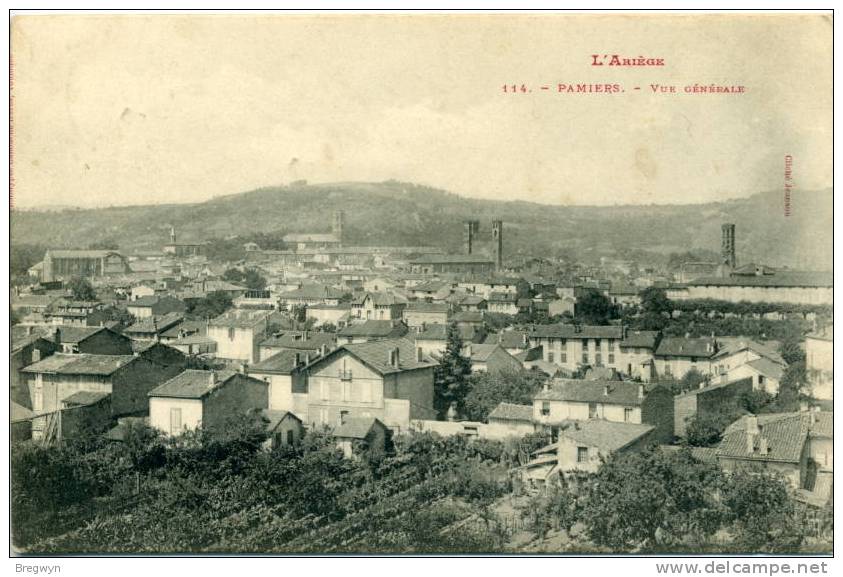 09 - CPA Pamiers - Vue Générale - Pamiers