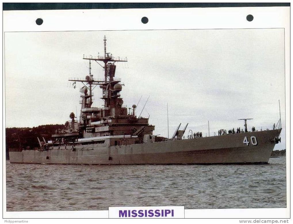 Etats Unis 1976 : Croiseur Nucléaire Lance-missiles MISSISSIPI - Boats