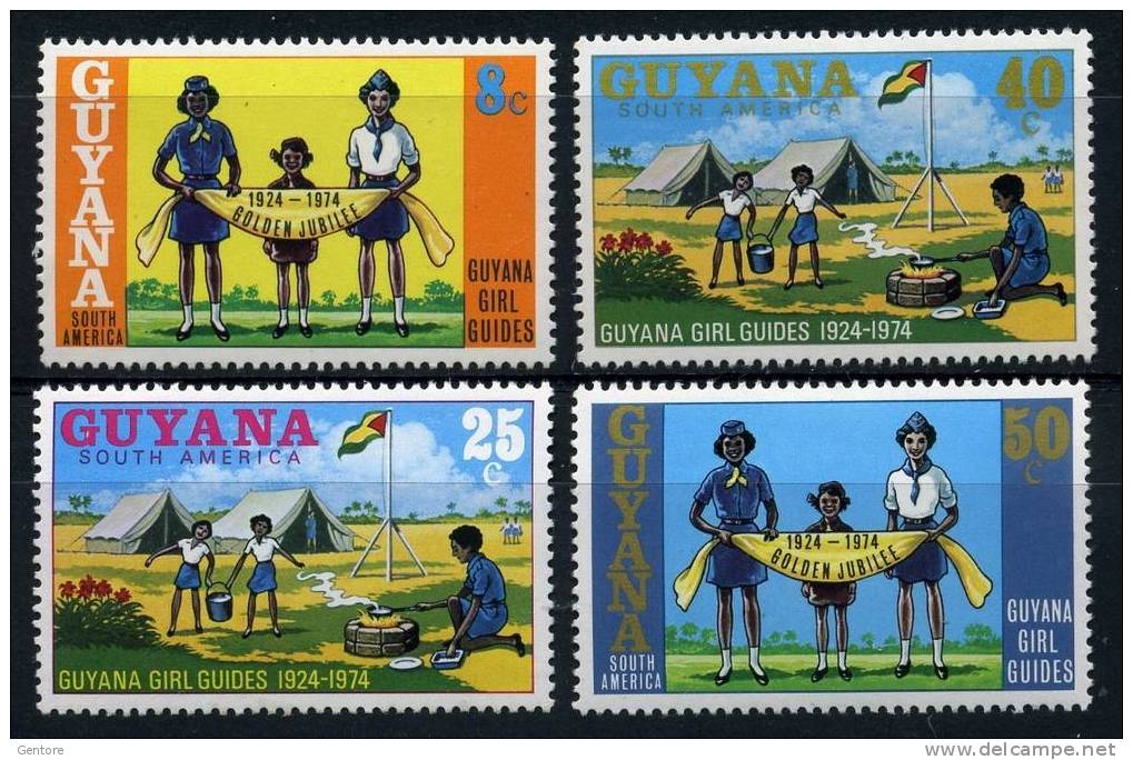 1974 GUYANA  Golden Jubilee Cpl. Set Of 4 Value Yvert Cat. N° 445/48  Absolutely Perfect MNH ** - Other & Unclassified