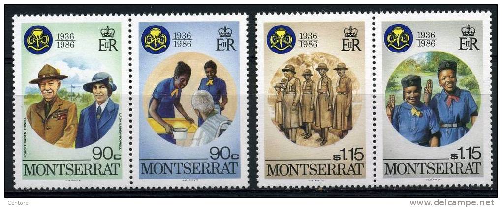 1986 MONTSERRAT Scouts Part Set  Yvert Cat N°  Absolutely  Perfect MNH ** - Other & Unclassified