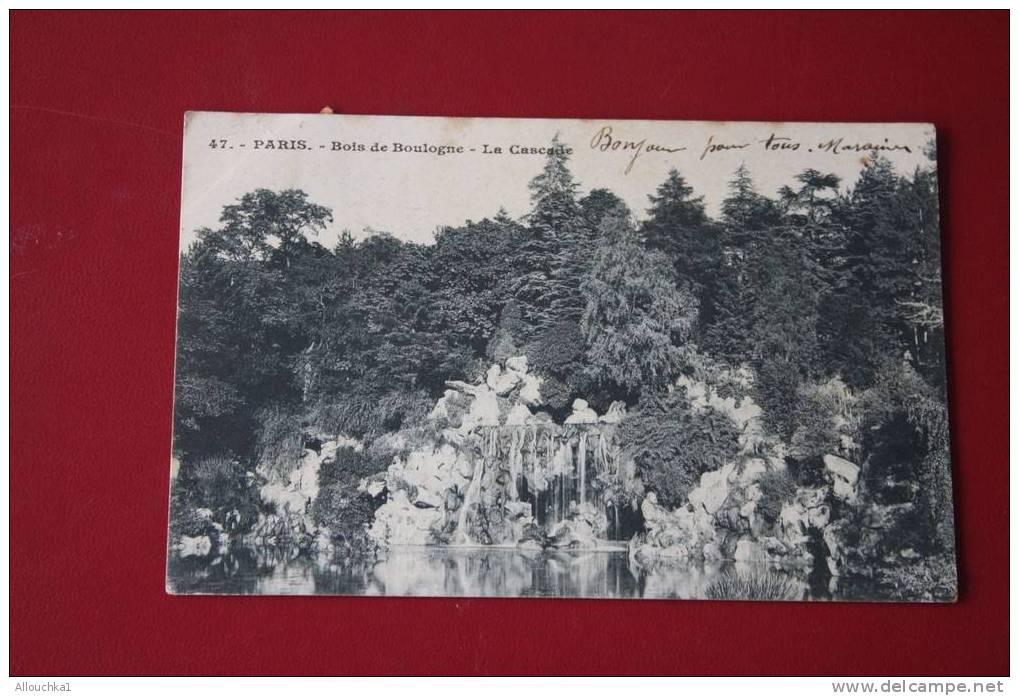 1904  PARIS 75 BOIS DE BOULOGNE LA CASCADE    CARTE POSTALE PRECURSEUR - Distretto: 19