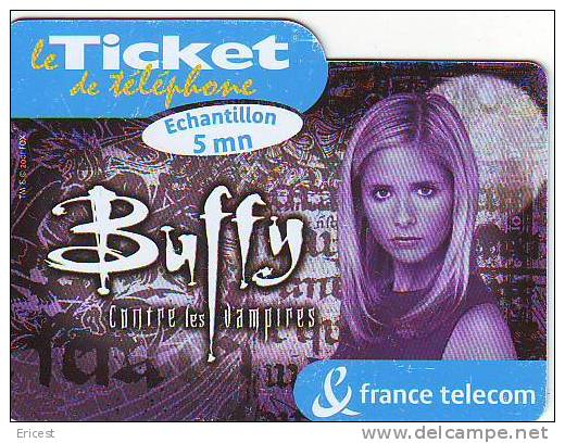 TICKET FRANCE TELECOM BUFFY CONTRE LES VAMPIRES ECHANTILLON 5 MN ETAT COURANT (Traces) - Biglietti FT