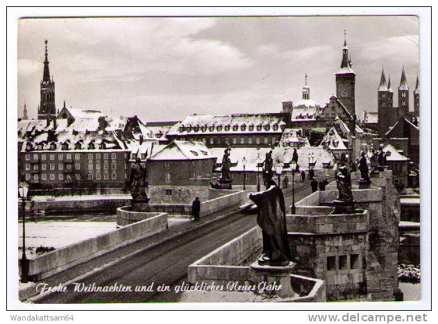 AK Frohe Weihnachten Und Ein Glückliches Neues Jahr Würzburg Im Winter 27.12.72 - 14  87 WÜRZBURG 2 Mh Nach 1 Berlin - Wuerzburg