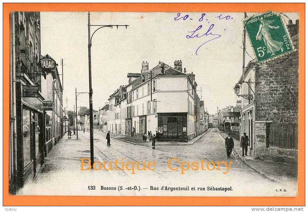 95 - BEZONS - Rue D'Argenteuil Et Rue Sébastopol - Bezons