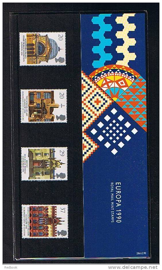 1990 GB MNH Stamps - Presentation Pack - Buildings - Europa Theme - Ref 384 - Presentation Packs