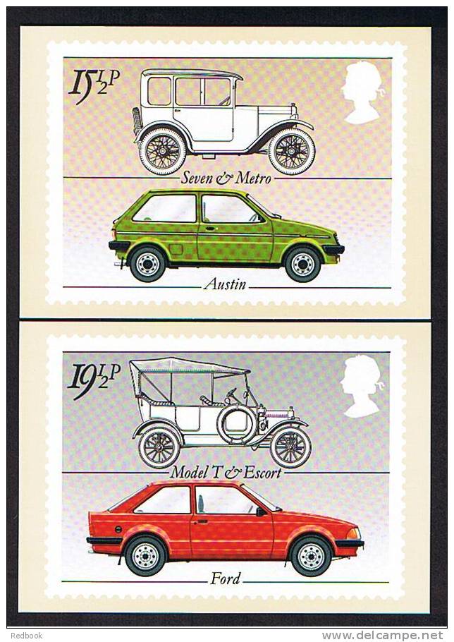 1982 GB PHQ Cards Set Of 4 - Cars - Ref 384 - Carte PHQ