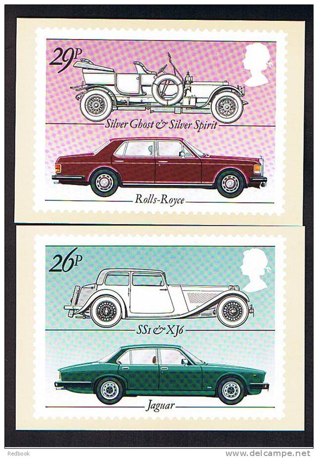 1982 GB PHQ Cards Set Of 4 - Cars - Ref 384 - Cartes PHQ