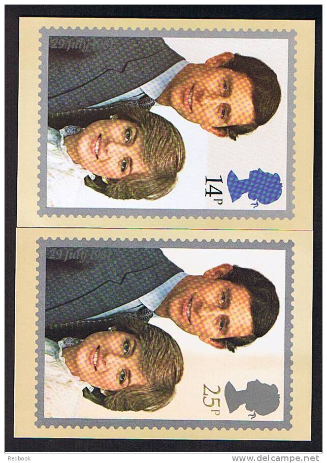 1981 GB PHQ Cards Set Of 2 - The Royal Wedding - Ref 384 - Cartes PHQ