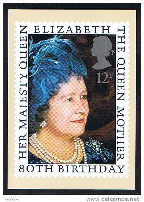 1980 GB PHQ Card 80th Birthday Of Her Majesty The Queen Mother - Ref 384 - PHQ Karten