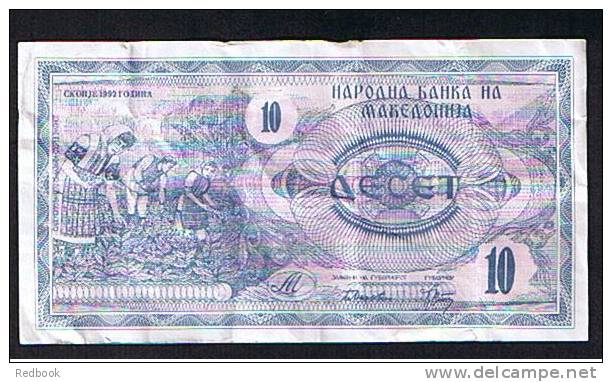 1992 10 Denar Banknote Macedonia - Ref 384 - North Macedonia