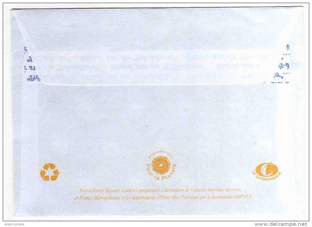 Entier Postal PAP Réponse Postreponse Paris Fondation De L´avenir Autorisation 44462 N° Au Dos 08P355 - Prêts-à-poster:Answer/Beaujard