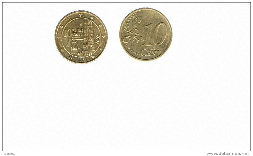 PIECE DE 10 CT EURO  AUTRICHE 2002 - Oesterreich