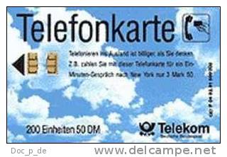 Germany - P 04/91 - Wolkenhimmel 2 - P & PD-Series: Schalterkarten Der Dt. Telekom