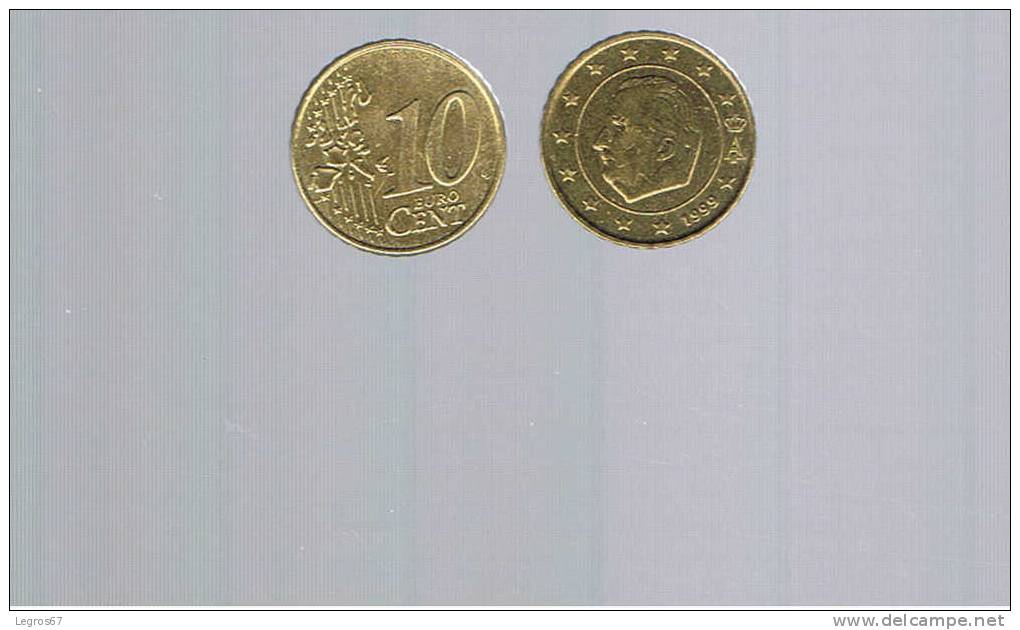 PIECE 10 CT EURO BELGIQUE 1999 - Belgique