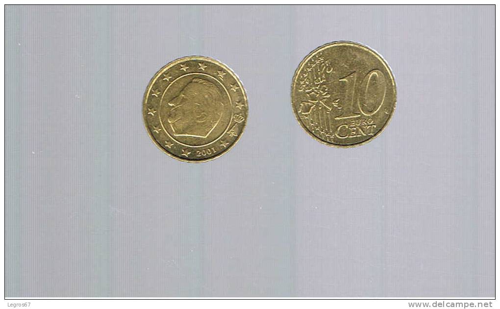 PIECE 10 CT EURO BELGIQUE 2001 - Belgium