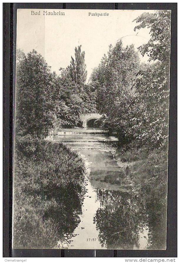 TOP!! BAD NAUHEIM *  PARKPARTIE MIT BRÜCKE * 1906 *!! - Bad Nauheim