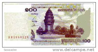 BILLET CAMBODGE - P.53 - 100 RIELS - 2001 - Cambodia