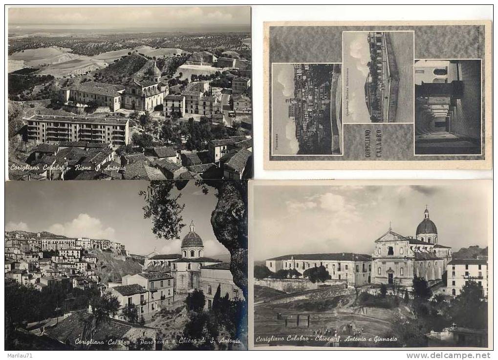 Calabria CORIGLIANO CALABRO Cosenza 4 Cartoline 1955-57 Viaggiate  - Formato Grande E 1 Piccolo - - Autres & Non Classés