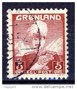 #Greenland 1938. King Christian X. First Issue. Michel 2. Type II. Cancelled (o) - Gebraucht