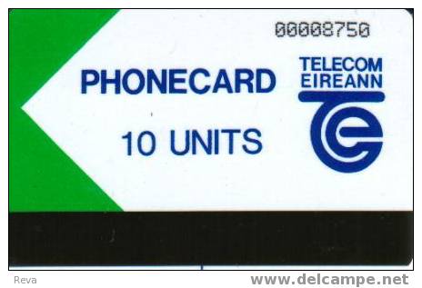 IRELAND  10  U TRIAL GREEN  WHITE &  BLUE  PHONECARD  AUTELCA SCARCE 1989 READ DESCRIPTION !! - Ireland