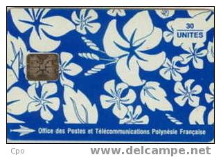 # POLYNESIA 17a Pareo Bleu - Brillante 30 Sc5  Tres Bon Etat - Frans-Polynesië