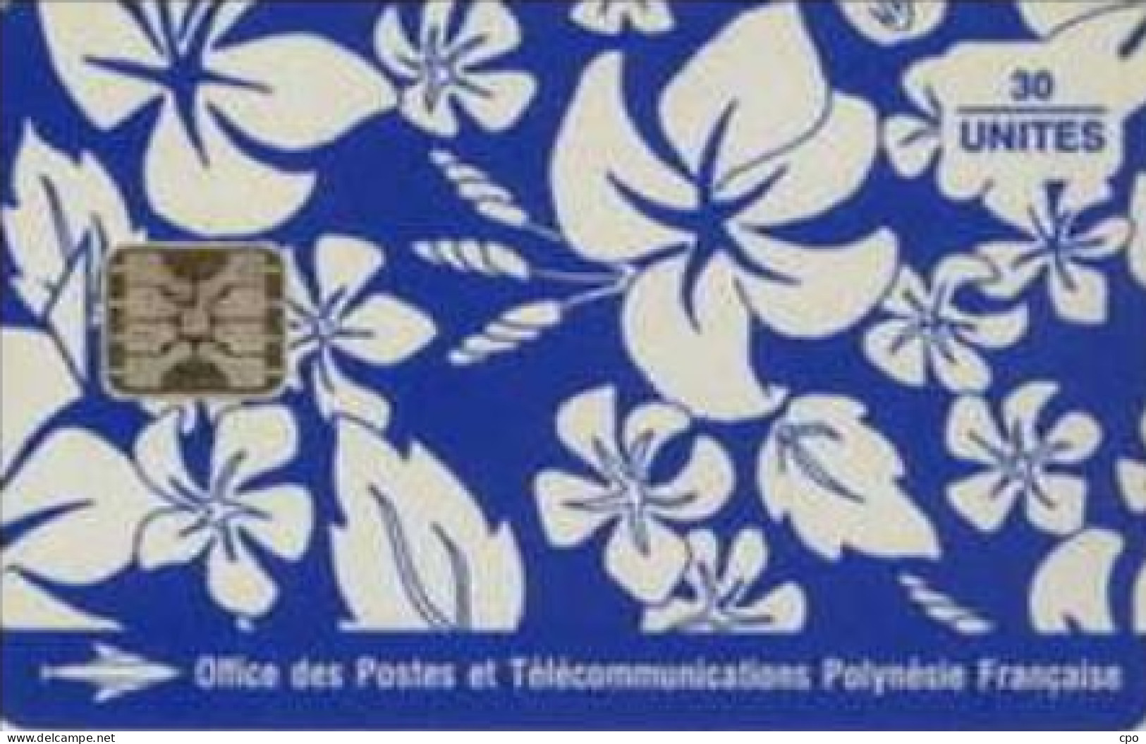 # POLYNESIA 17 Pareo Bleu - Mate 30 Sc5  Tres Bon Etat - Polinesia Francesa