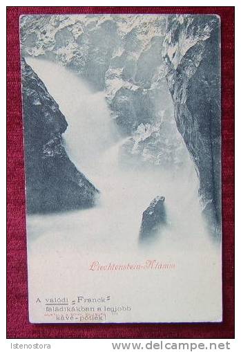 LIECHTENSTEIN - KLAMM / " FRANCK -CAFE" OVERPRINT / 1900-1910 - Liechtenstein