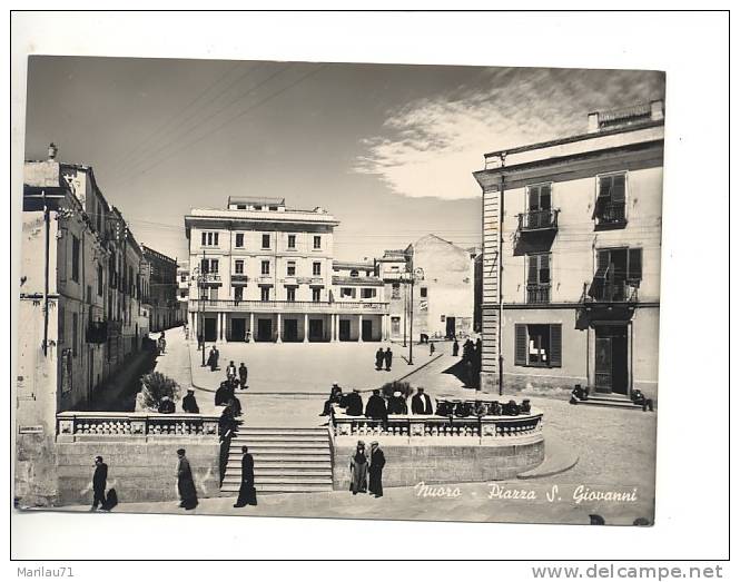 Sardegna NUORO Piazza San Giovanni Anni '50 Viaggiata - Formato Grande - Nuoro