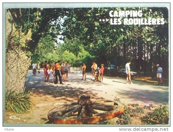 Cpsm 85 LA TRANCHE SUR MER Camping Caravaning LES ROUILLERES Boulistes - Petanque