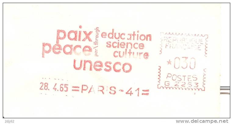 UNESCO, Paix, Peace, Friede, éducation, Schulung, Kultur, Wissenschaft - EMA Havas - Devant  (1900 ) - UNESCO