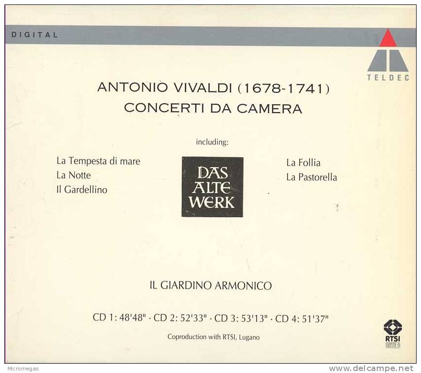 Vivaldi : Concerti Da Camera, Il Giardino Armonico - Klassik