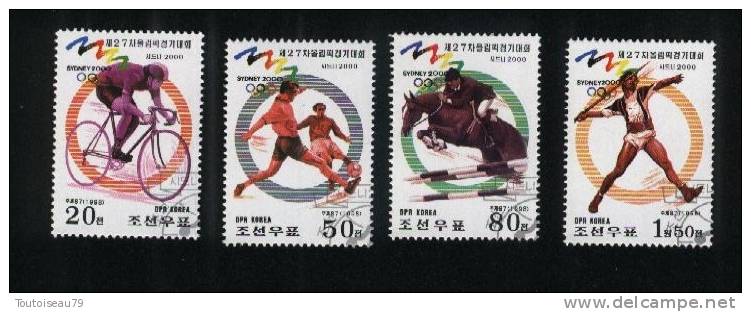 COREE DU NORD - NORTH KOREA 1998 4 Valeurs Oblitérées (used) N° Michel 4077/4080 - Estate 2000: Sydney