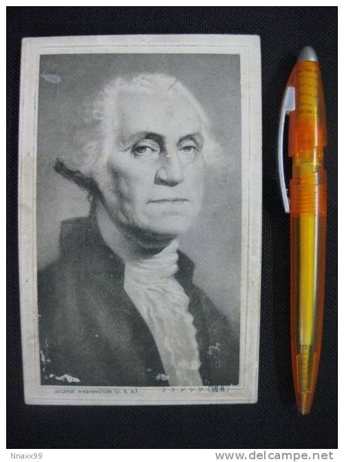 USA - President George Washington, Japan Vintage Postcard - Presidentes