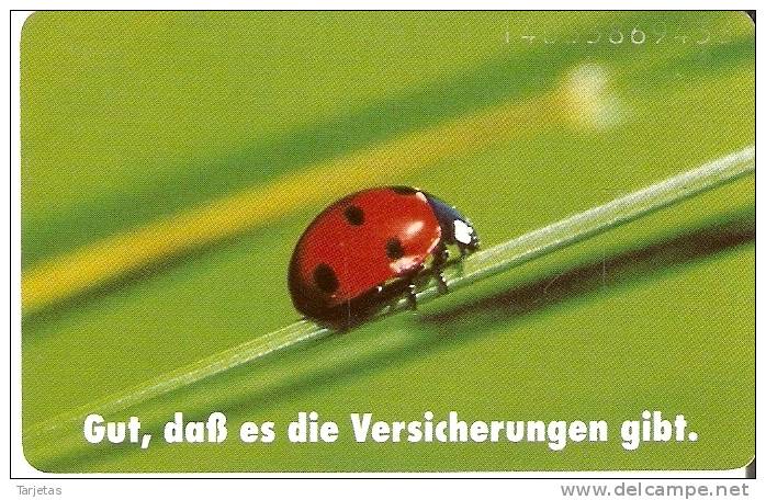 TARJETA DE ALEMANIA DE UNA MARIQUITA (LADYBUG) - Lieveheersbeestjes