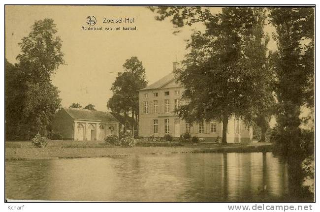 CP De ZOERSEL-HOF " Achterkant Van Het Kasteel " Avec Relais De ZOERSEL . - Zoersel