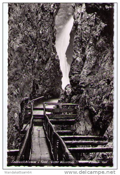 AK Leutaschklamm I. Tirol Großer Wasserfall Huber Postkarte Nr. 465 - Mittenwald