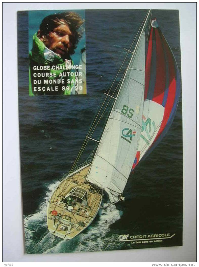 Course Autour Du Monde 1989 1990 Philippe Jeantot Credit Agricole - Sailing