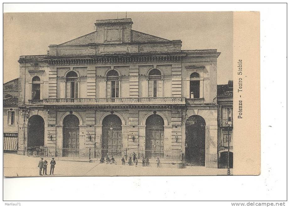 Basilicata POTENZA Teatro Stabile 1914 Viaggiata - Formato Piccolo - - Potenza