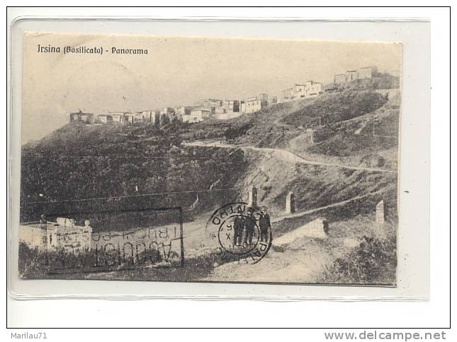 Basilicata IRSINA Matera Panorama Grigia 1925 Viaggiata - Formato Piccolo - - Autres & Non Classés