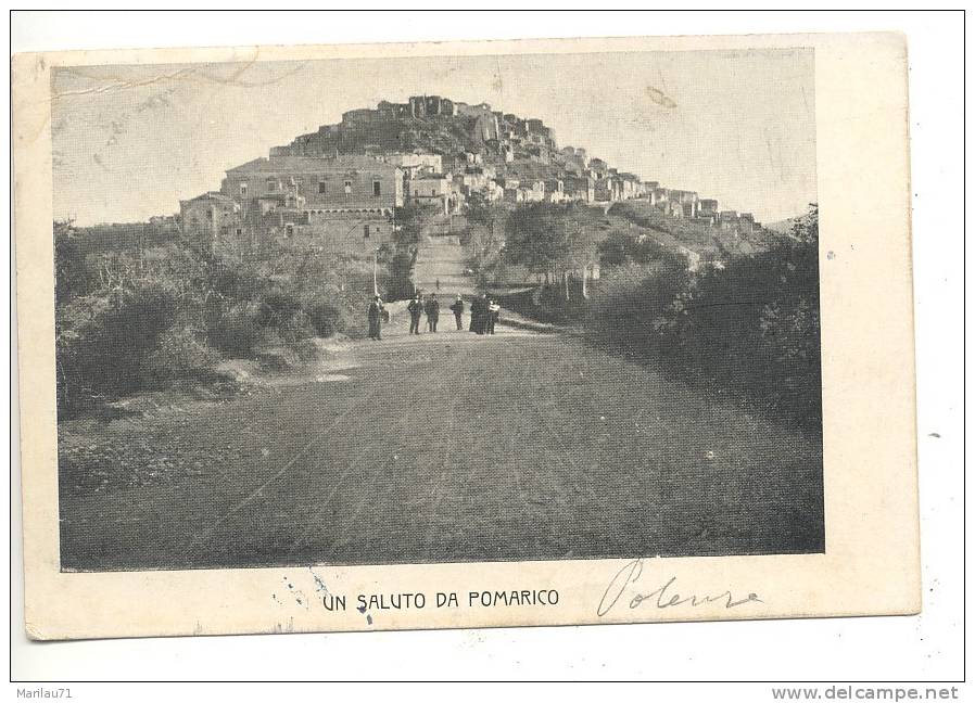 Basilicata POMARICO Potenza Panorama 1910 Viaggiata - Formato Piccolo - Manca Il Francobollo - Altri & Non Classificati