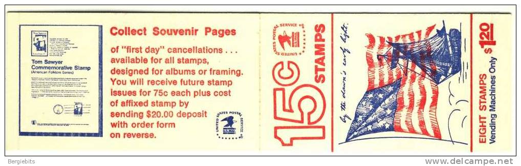 1977 United States Of America Complete Booklet Of 8 Stamps All MNH And Post Office Fresh # 2 - 2. 1941-80