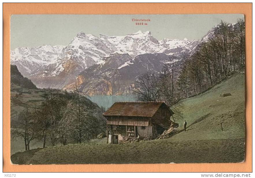 E865 Blick Von Morschach Auf Vierwaldstättersee. Chalet D'alpage, Urirotstock. - Morschach