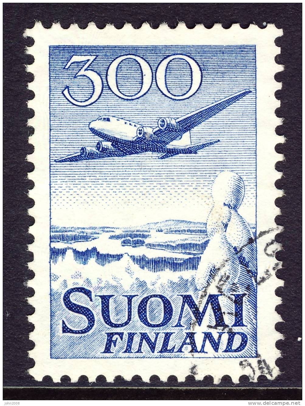 Finnland / Finland 1958 : Mi.nr 488 * - Flugzeug / Aeroplane - Gebraucht