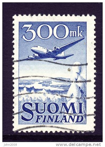 Finnland / Finland 1950 : Mi.nr 384 * - Flugzeug / Aeroplane - Used Stamps