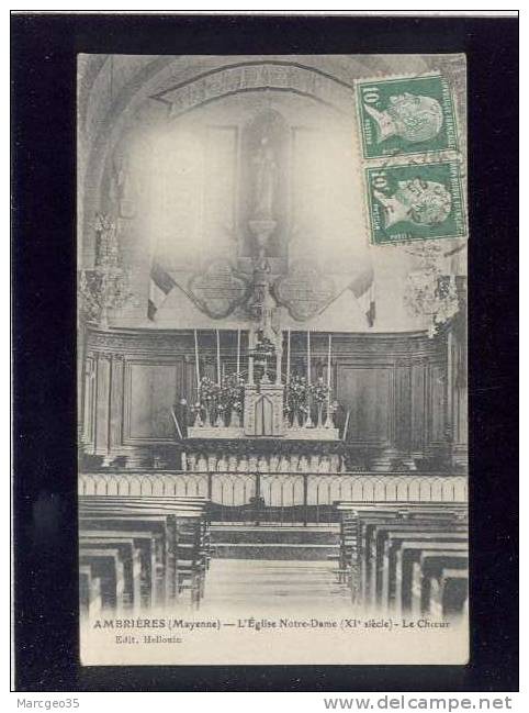 Ambrières L'église Notre-dame Le Choeur édit.hellouin  Belle Carte - Ambrieres Les Vallees