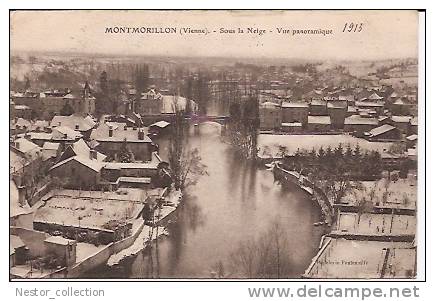 MONTMORILLON Sous La Neige, Vue Panoramique - Montmorillon