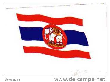 AUTOCOLLANT - DRAPEAU DE LA MARINE DE GUERRE THAILANDAISE-PETIT FORMAT - Banderas